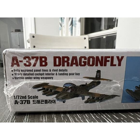Academy A-37B Plane Hobby Model Kit 12461 Scale 1:72 New In Sealed Box - Picture 3 of 6